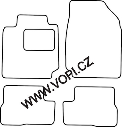 Autokoberce Nissan Micra K 12 3 dveřový 2003 -2010 Colorfit Fun (3239)